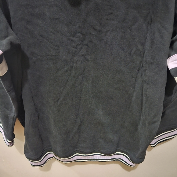 Russell Athletic Black Purple Heavy Fleece Lined Long Sweatshirt Hoodie XLarge - Picture 10 of 13